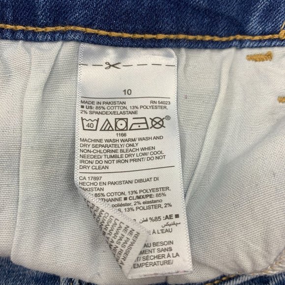 Old Navy Rockstar Jeans 10 32" X 29" Super Skinny Stripe Medium Mid Rise - Picture 5 of 6